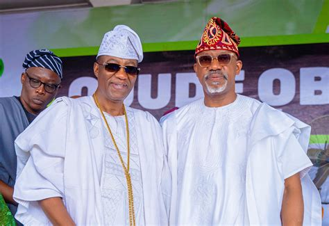 Governor Dapo Abiodun and Senator Gbenga Daniel,