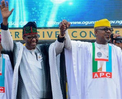 Governor Dapo Abiodun and Senator Gbenga Daniel,